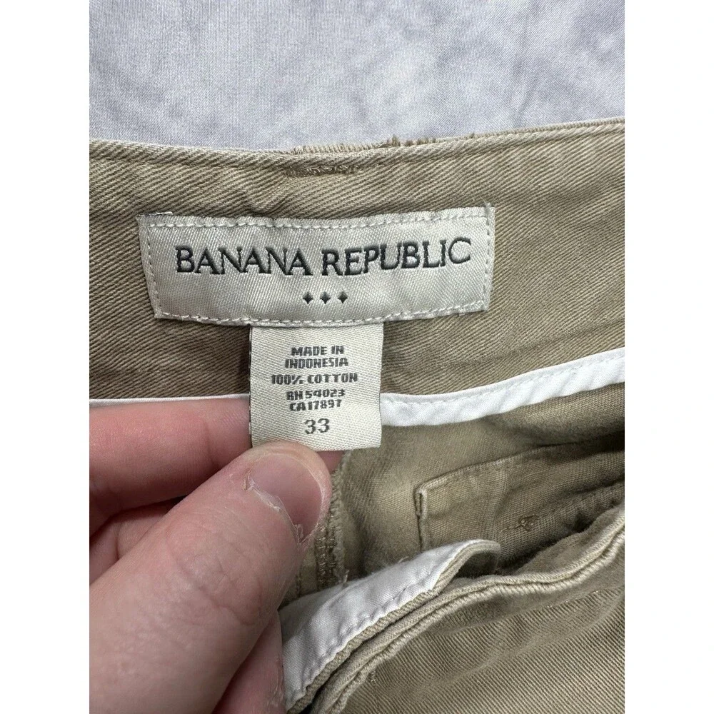 Banana Republic Shorts Mens 33 Beige Canvas Cargo Shorts